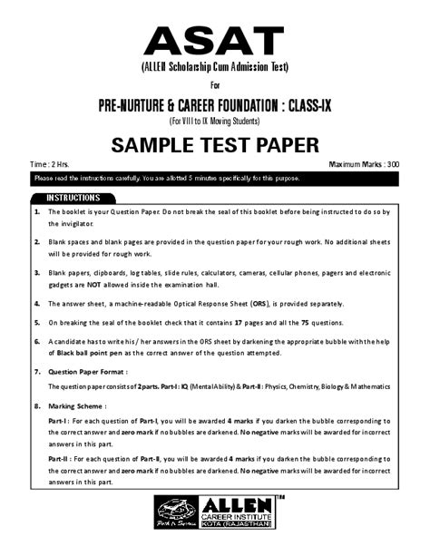 asat 2023 sample paper.